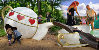 Teapot slide and giant inflatables